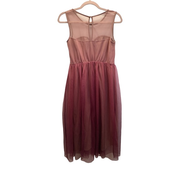 Candalite Size Petite Small Blush Mesh Hombre Style Dress. Preloved - Picture 3 of 9